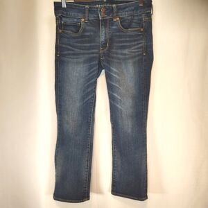American Eagle Outfitters Dark Blue Artist Crop Jeans Women's Size 6 Regular